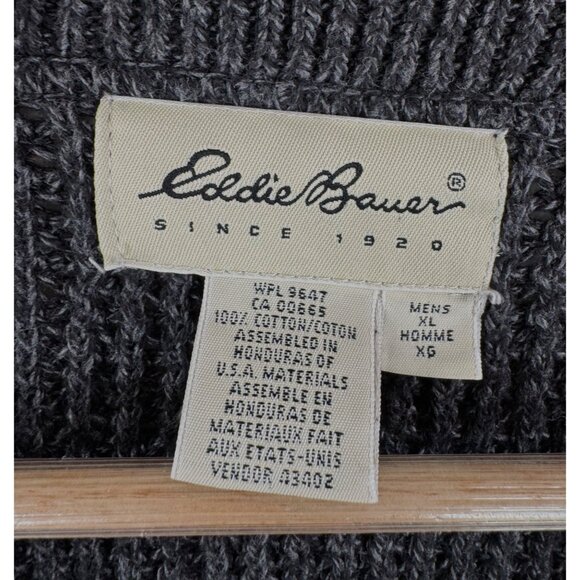 Eddie Bauer Chunky Cable Knit Sweater Men’s Size XL preppy classic - Picture 2 of 6